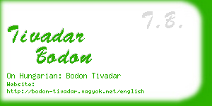 tivadar bodon business card
